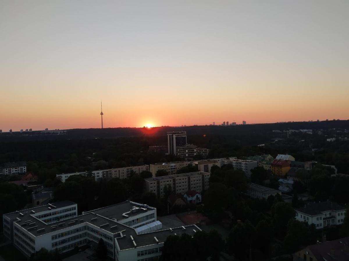Luxury Apartment In Skyscraper Вильнюс Экстерьер фото